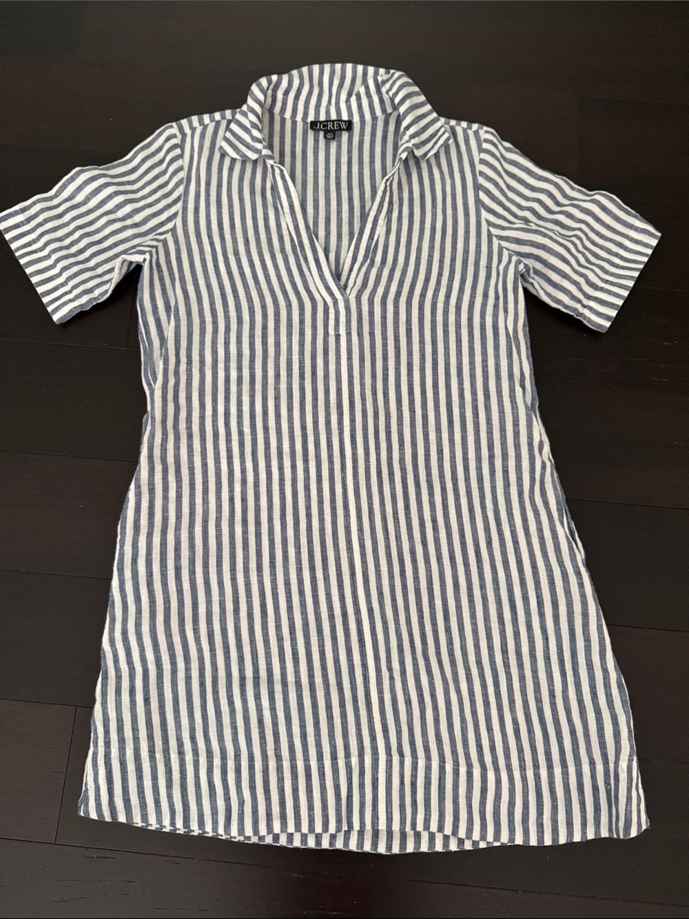 JCREW POPOVER BUNGALOW LINEN DRESS
